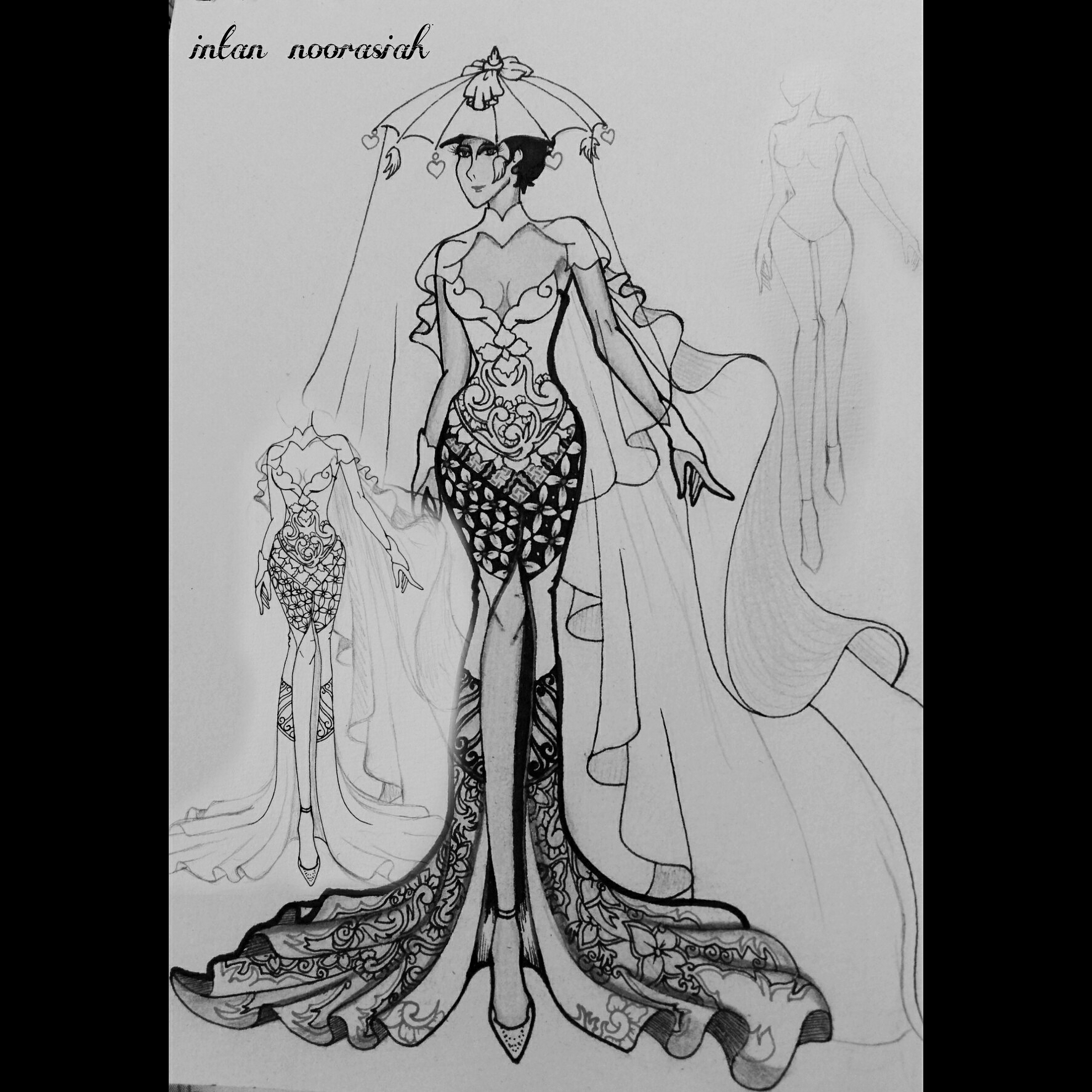 kebaya drawing